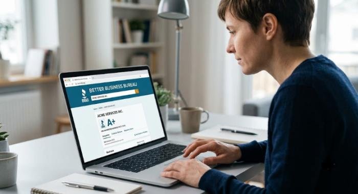 how do i check a company with the better business bureau